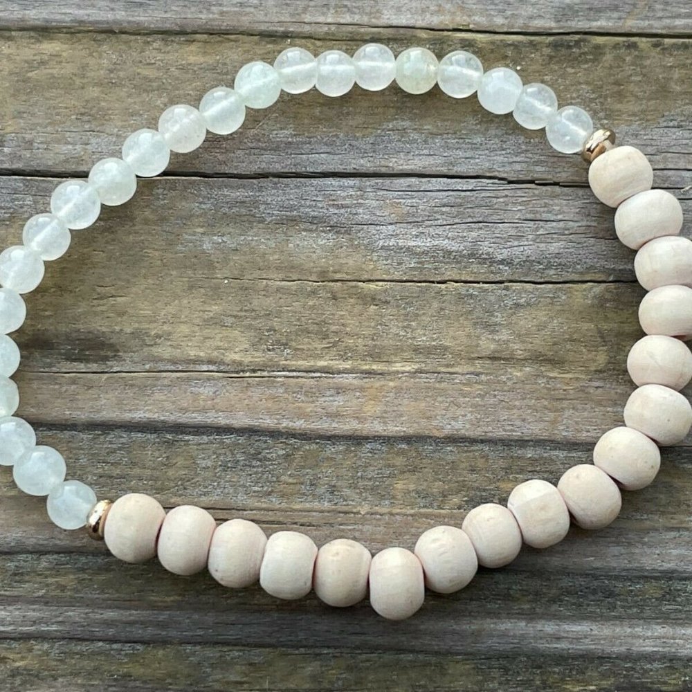 Bracelet Wood and plastic Beads Stretched Band Wrist Band Unisex - Picture 6 of 7